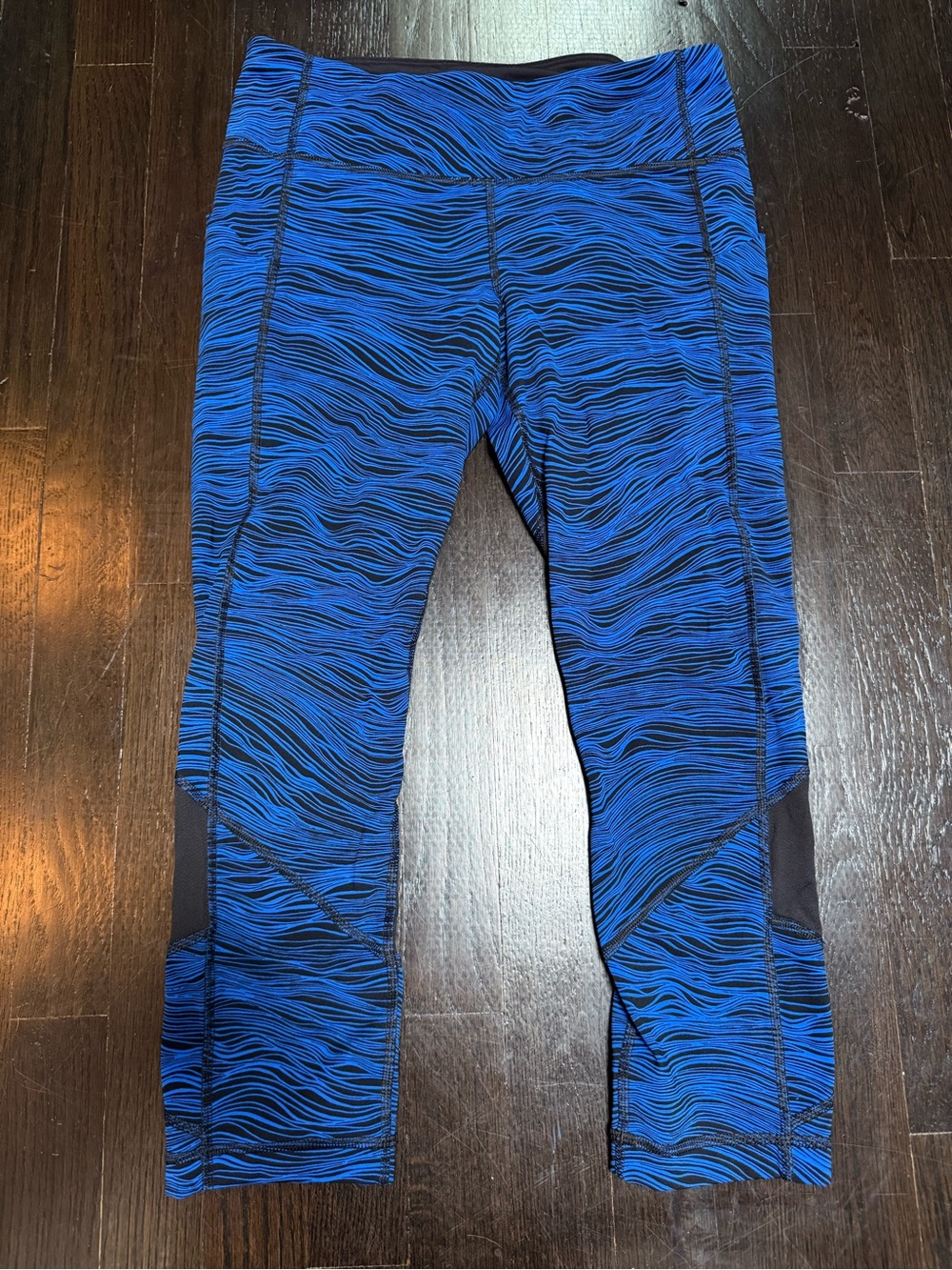 Lululemon Pace Rival Blue Wave-Print Active Leggings